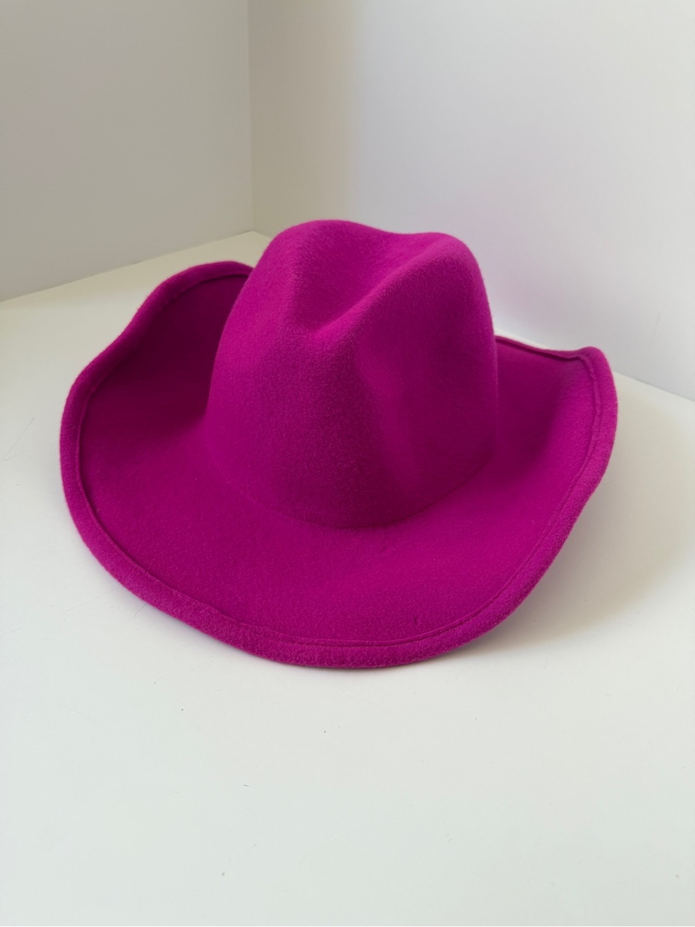 Vintage Heaslip Wool Magenta Cowboy Hat Made in Canada Barbiecore